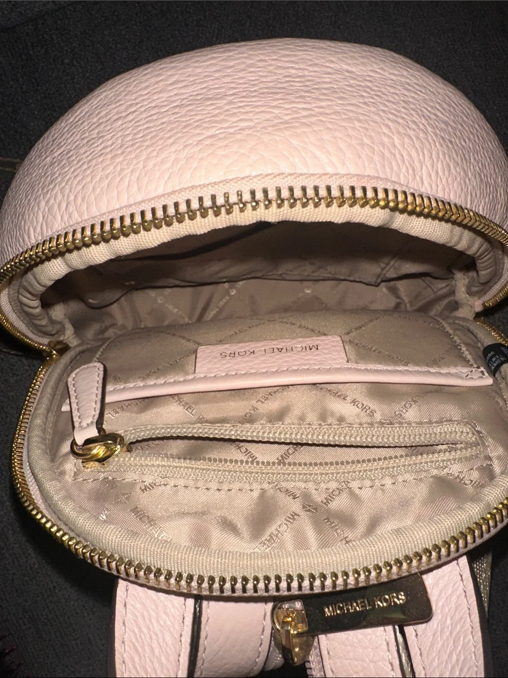 MICHAEL KORS Blush Pink Leather Mini Backpack